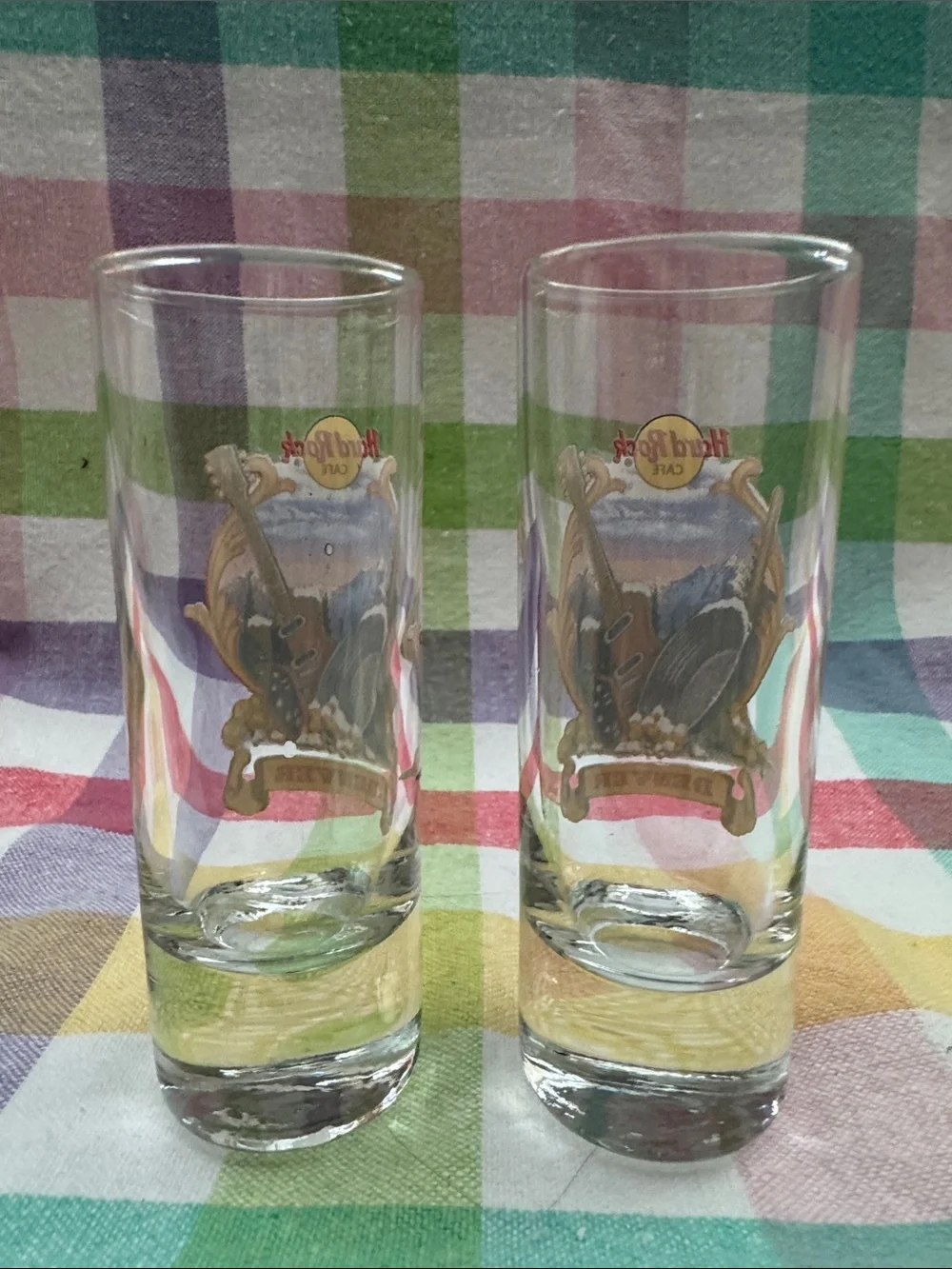 2 Hard Rock Cafe Denver shot glasses